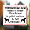 Samunshi Boxer Warning Sticker, Black, 30 x 20 cm view 2