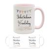 Mug - Party Mug with Saying - Funny Statements as a Gift (Pink Handle & Interior, Scheischner Wundertag) view 2