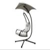 Mirjan24 Bonir Hanging Chair with Parasol, Gray + Light Gray view 1