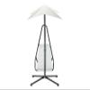 Mirjan24 Bonir Hanging Chair with Parasol, Gray + Light Gray view 3