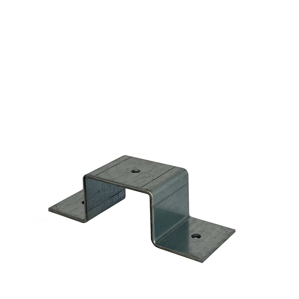 Rectangular Tube Clamp, Galvanized Steel, 100 x 60 mm