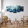 decomonkey Nature Wall Art 150x75 cm, 5-Piece Set for Large Living Rooms view 4