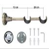Sento 25/25 mm Double Curtain Rod, Metal, Wall-Mounted, Antique Brass, 320 cm, Gracja view 4