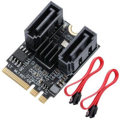 MZHOU M.2 SATA Adapter (Key A+E) to SATA 3.0, JMB582, up to 6 Gbps