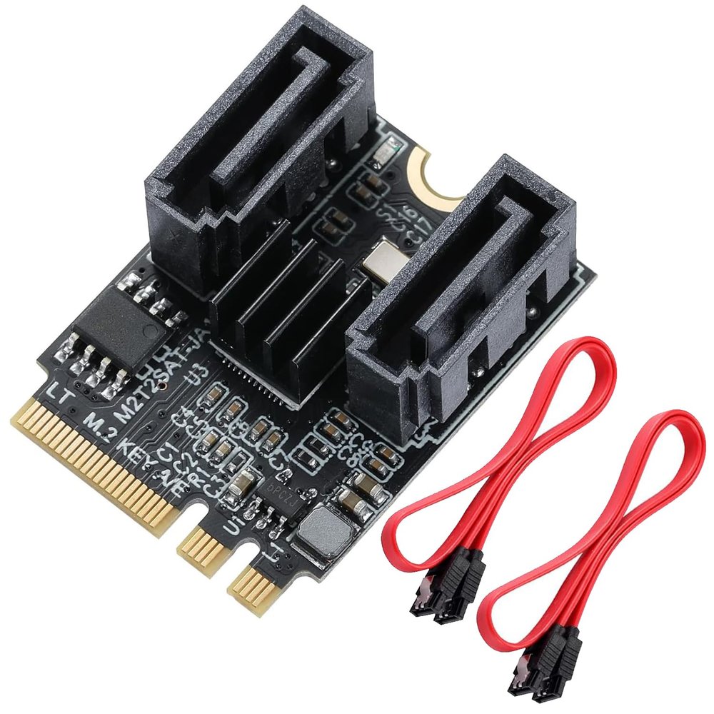 MZHOU M.2 SATA Adapter (Key A+E) to SATA 3.0, JMB582, up to 6 Gbps
