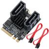 MZHOU M.2 SATA Adapter (Key A+E) to SATA 3.0, JMB582, up to 6 Gbps view 1