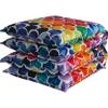 HABITA 33 HOME 4-Piece Set of Chair Cushions 40 x 40 x 5 cm, Removable Cushions with Ties, Washable Digital-Print Covers, Ventagli view 1