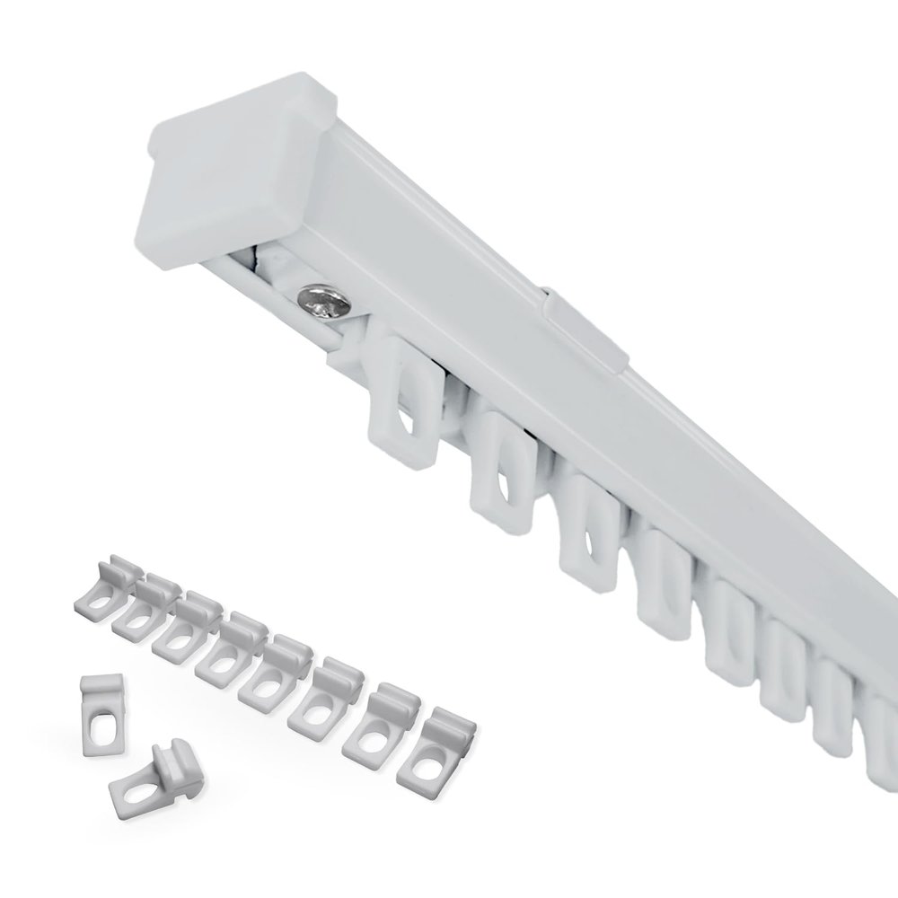 Home-Vision Series Y Gray Curtain Track with Gliders, 560 cm