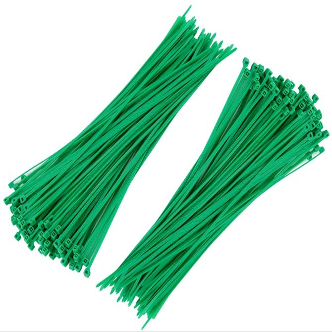 Akyandoo Professional Green Cable Ties, 3.6 x 200 mm, 100-Pack