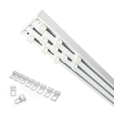 Home-Vision Series X 3-Track Curtain Track, 420 cm – with Sengleiter