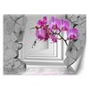 Feeby Nonwoven Photo Wallpaper Geometric Flowers 250 x 175 cm Purple view 1