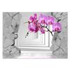 Feeby Nonwoven Photo Wallpaper Geometric Flowers 250 x 175 cm Purple view 2
