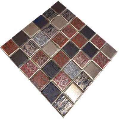 Medio Ceramic Mosaic Tiles, Multicolor Matte, for Walls, Kitchen, Bathroom and Shower