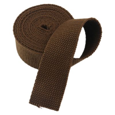 DTKJ Cotton Webbing for Bags, 25 mm, Coffee, 25 mm x 5 Yards