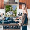 MuchoWow Kitchen Splashback Aluminum Poster 90 x 60 cm – Swan, Water, Spring view 3