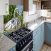 MuchoWow Kitchen Splashback Aluminum Poster 90 x 60 cm – Swan, Water, Spring view 4