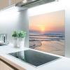 MuchoWow Kitchen Splashback Aluminum Poster, Sea – Pastel Sun, 90 x 60 cm view 2