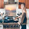 MuchoWow Kitchen Splashback Aluminum Poster, Sea – Pastel Sun, 90 x 60 cm view 3