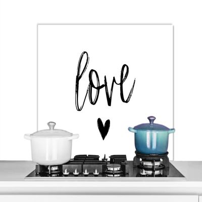MuchoWow Kitchen Splashback Aluminum Poster 90 x 60 cm Love – Quotes – Sayings