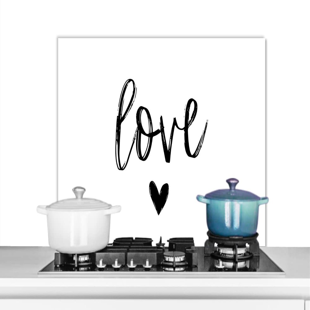 MuchoWow Kitchen Splashback Aluminum Poster 90 x 60 cm Love – Quotes – Sayings