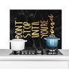 MuchoWow Kitchen Backsplash Splash Guard, Gold and Black Quote, 100 x 50 cm view 1