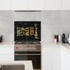 MuchoWow Kitchen Backsplash Splash Guard, Gold and Black Quote, 100 x 50 cm view 2