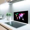 MuchoWow Rainbow World Map Aluminum Kitchen Backsplash, 90 x 45 cm view 2