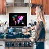 MuchoWow Rainbow World Map Aluminum Kitchen Backsplash, 90 x 45 cm view 3
