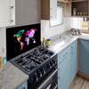 MuchoWow Rainbow World Map Aluminum Kitchen Backsplash, 90 x 45 cm view 4
