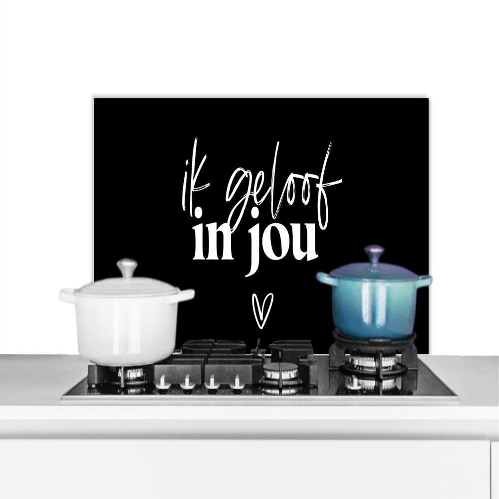 MuchoWow Kitchen Backsplash Aluminum Poster 90 x 45 cm Partner - Sayings - Quotes - I Believe in You
