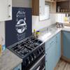 MuchoWow Kitchen Backsplash Aluminum Poster 90 x 60 cm Cars - Blue - Retro view 4