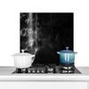 MuchoWow Kitchen Backsplash Aluminum Poster 60x40 cm, Sun Through the Leaves, Black and White, Landscape view 1