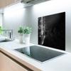 MuchoWow Kitchen Backsplash Aluminum Poster 60x40 cm, Sun Through the Leaves, Black and White, Landscape view 2