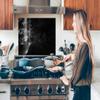 MuchoWow Kitchen Backsplash Aluminum Poster 60x40 cm, Sun Through the Leaves, Black and White, Landscape view 3