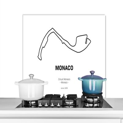 MuchoWow Monaco F1 Racetrack Aluminum Kitchen Backsplash 90x60 cm