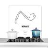 MuchoWow Monaco F1 Racetrack Aluminum Kitchen Backsplash 90x60 cm view 1