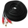 System-S 2 RCA Cable, 20 m, Plug-to-Plug Stereo AV Adapter, Black view 1