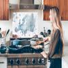 MuchoWow Kitchen Backsplash, Aluminum Panel, Europe Map in Blue Oil Paint, 80 x 55 cm view 3