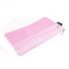 Ruilogod Two-Pocket Canvas Zipper File Bag, Pink view 1