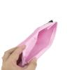 Ruilogod Two-Pocket Canvas Zipper File Bag, Pink view 2
