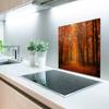 MuchoWow Kitchen Splashback Aluminum Poster, 70 x 50 cm, Autumn Red Forest view 2