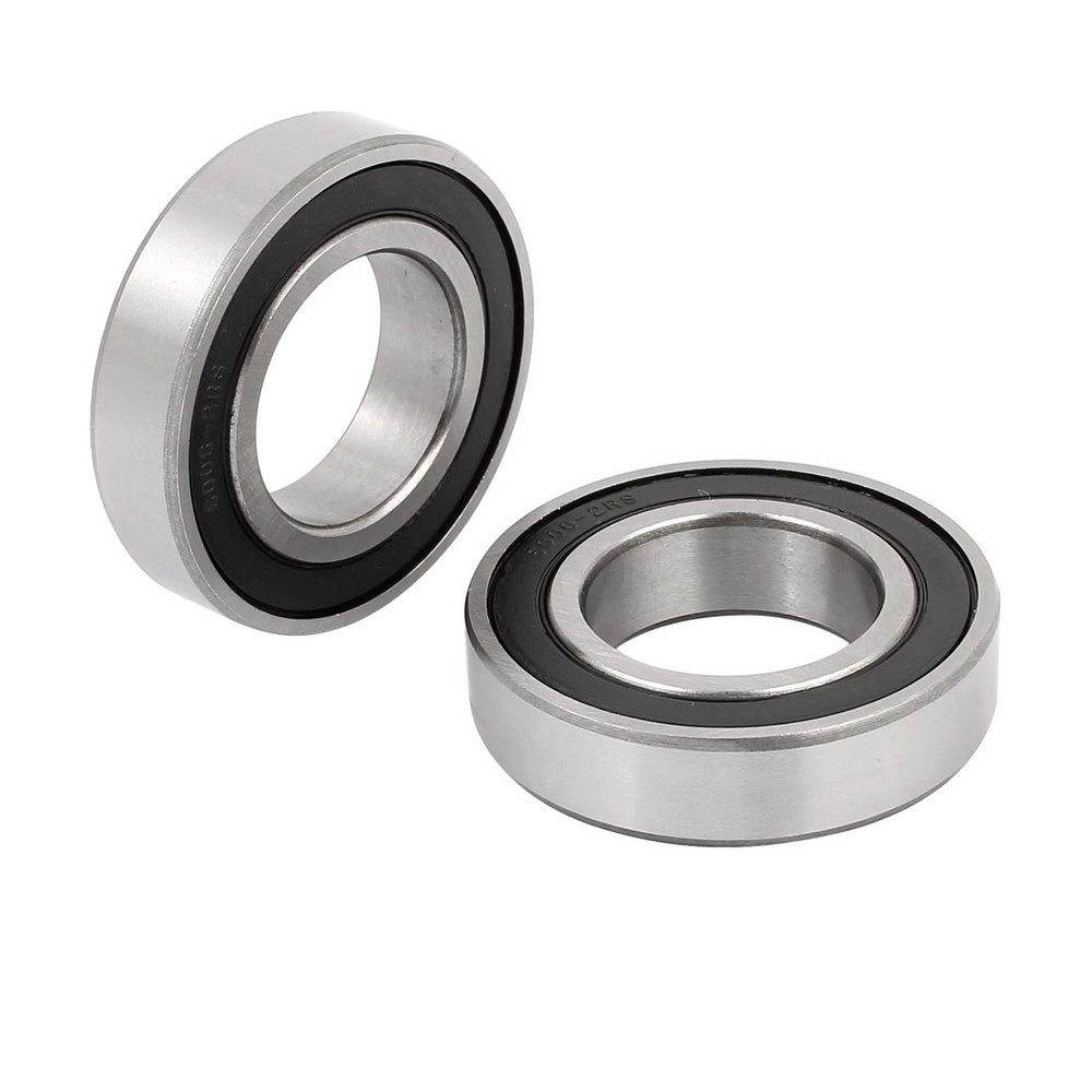 Ruilogod Steel Low-Noise Low-Speed Deep Groove Ball Bearings 25 x 52 x 15 mm, 2 Pieces
