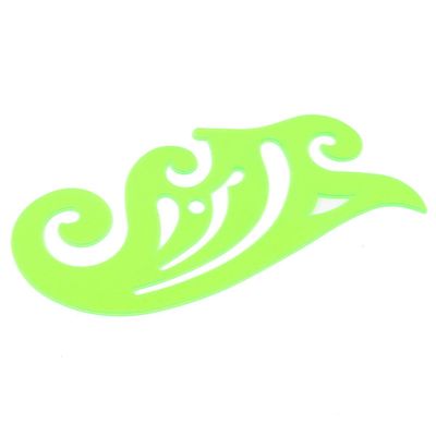 Ruilogod 20 cm Transparent Green French Curve Ruler for Students