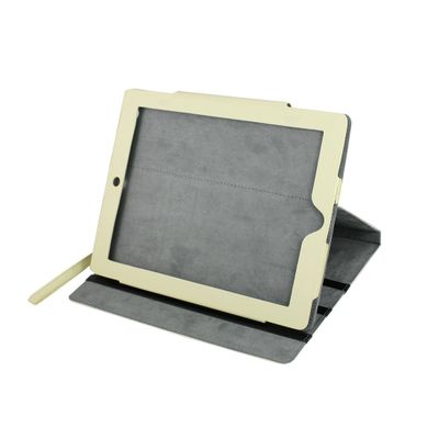 Ruilogod Beige Plaid-Pattern Leather Box Cover for C-203