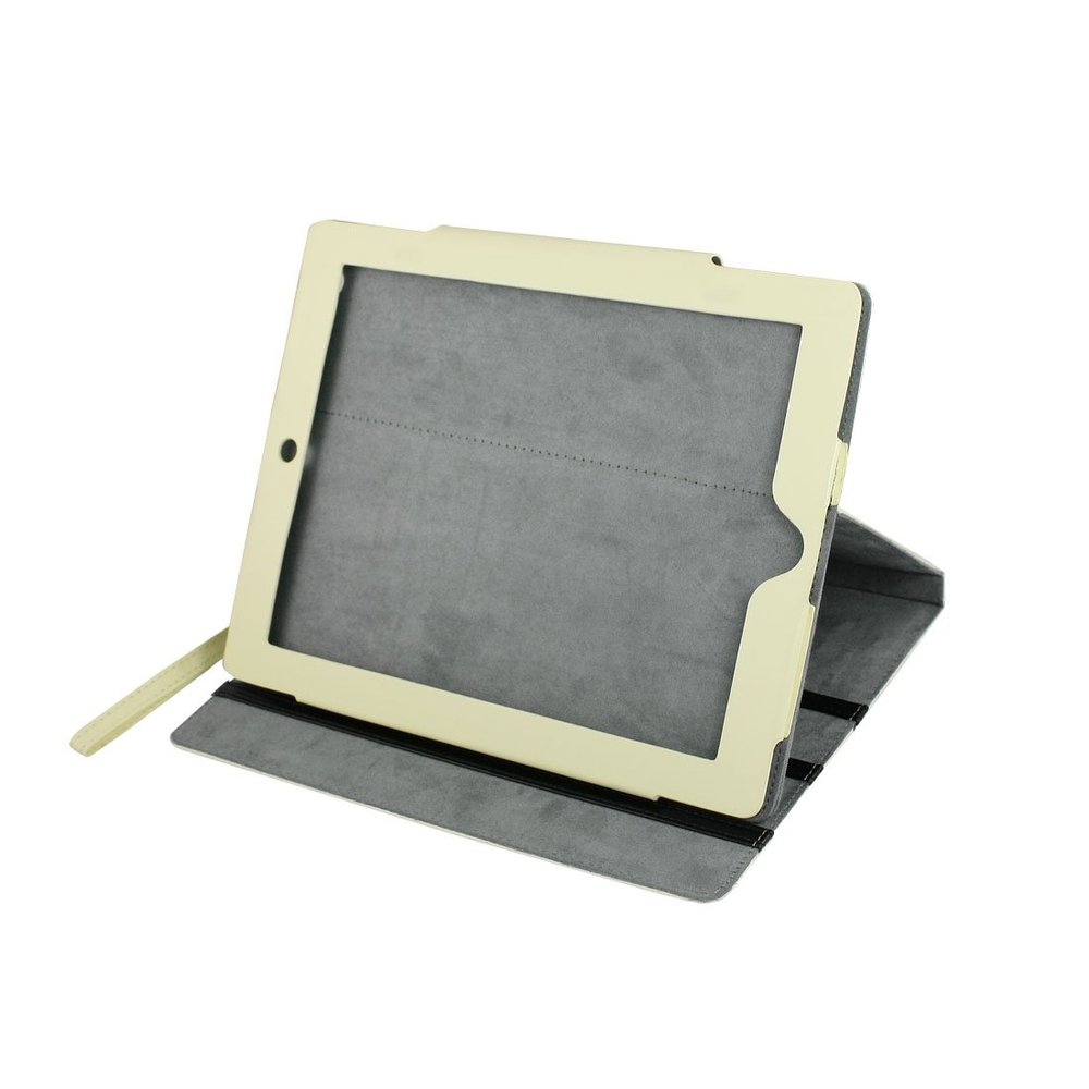Ruilogod Beige Plaid-Pattern Leather Box Cover for C-203