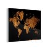 MuchoWow Glass Picture Wall Art 40 x 30 cm World Map - Abstract - Brown view 1