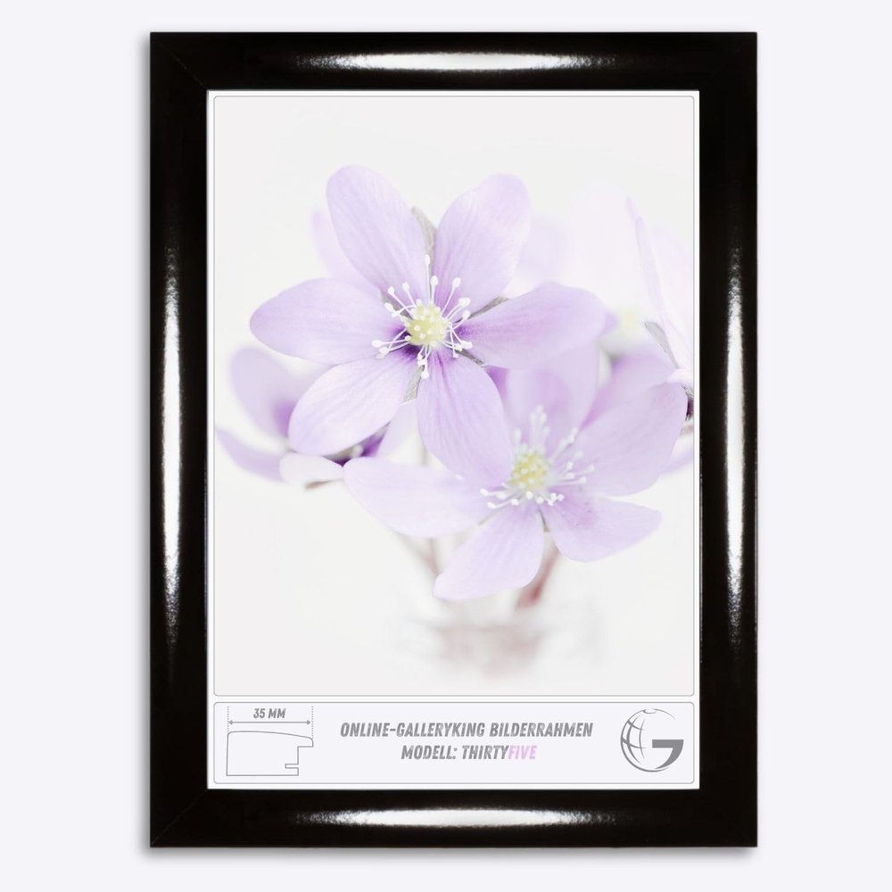 Online-GalleryKing OGK Thirtyfive Picture Frame 19 x 26 cm, Glossy Black