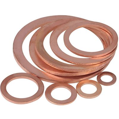 50 Purple Copper Washers, Flat, M5 x 8 x 1.5 mm