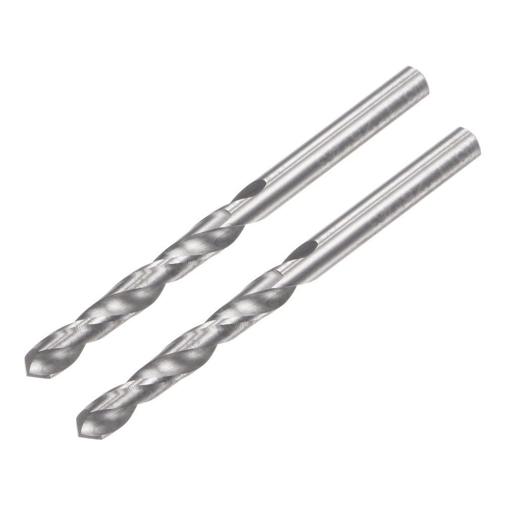 sourcing map 2-Piece 3.1 mm C2/K20 Carbide Twist Drill Bit Set