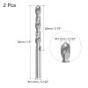 sourcing map 2-Piece 3.1 mm C2/K20 Carbide Twist Drill Bit Set view 2